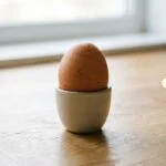 Chicken egg, with size shown to scale