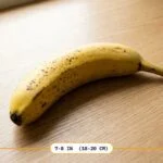 Banana, with size shown to scale
